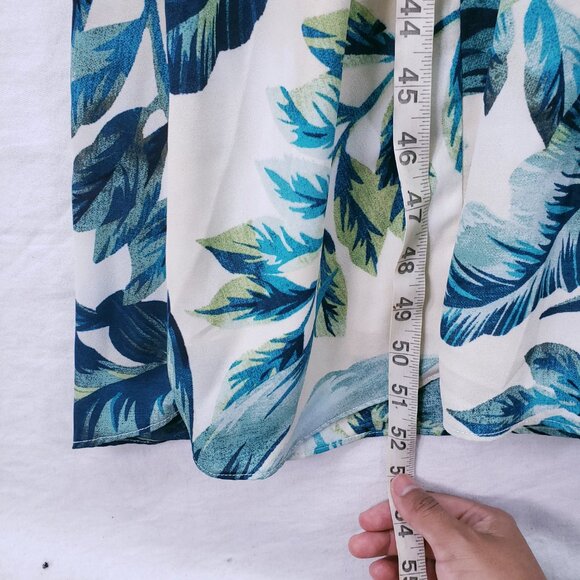 Maggy London Multicolor Hawaiian Tropical V Neck Ruffled Accents Maxi Dress 8 - Picture 5 of 16